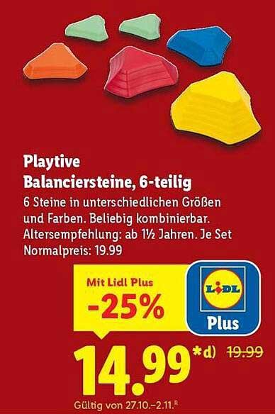 Playtive Balanciersteine, 6-teilig