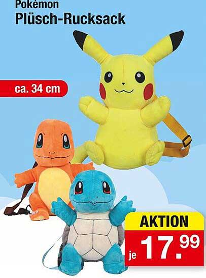 Pokémon Plüsch-Rucksack