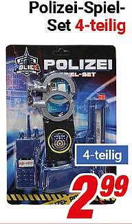 Polizei-Spiel-Set 4-teilig