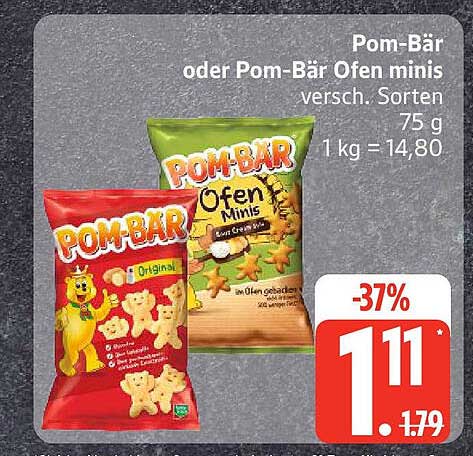 Pom-Bär oder Pom-Bär Ofen minis - verschiedene Sorten