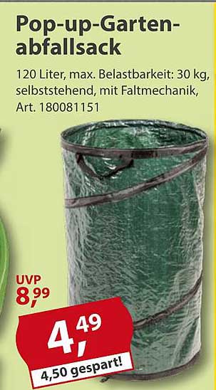 Pop-up-Gartenabfallsack