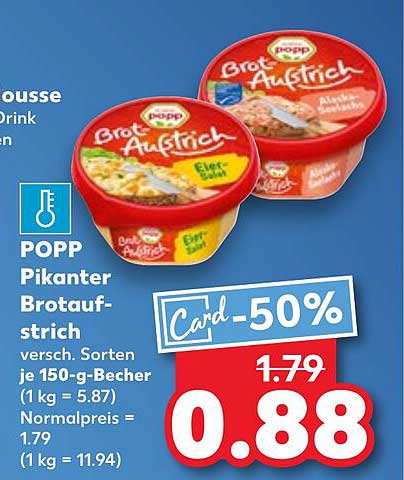 POPP Pikanten Brotaufstrich 150 g
