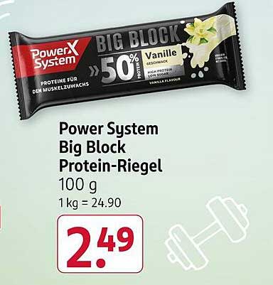 Power System Big Block Protein-Riegel Vanille 100 g