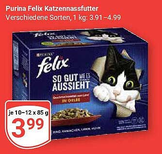 Purina Felix Katzennassfutter - verschiedene Sorten, 1 kg