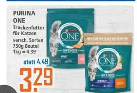 PURINA ONE Trockenfutter für Katzen 750g Beutel