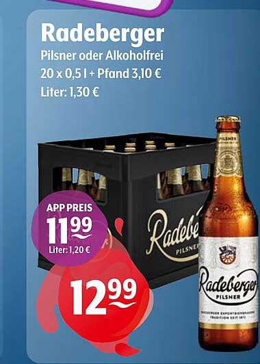 Radeberger Pilsner oder Alkoholfrei 20 x 0,5 l