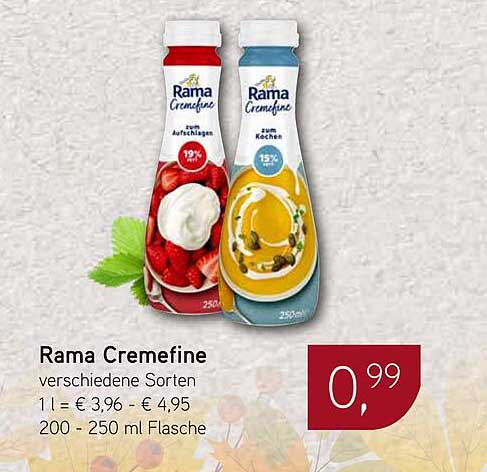 Rama Cremefine – verschiedene Sorten zur Zubereitung und Verfeinerung