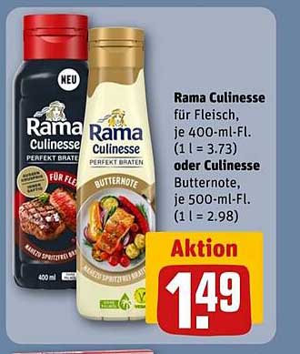 Rama Culinesse für Fleisch oder Culinesse Butternote - 400 ml oder 500 ml