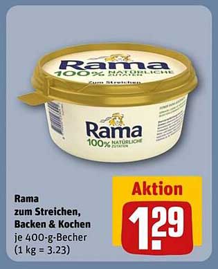 Rama zum Streichen, Backen & Kochen 400-g-Becher