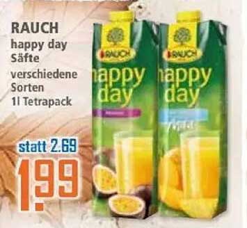 RAUCH happy day Säfte – verschiedene Sorten im 1l Tetrapack