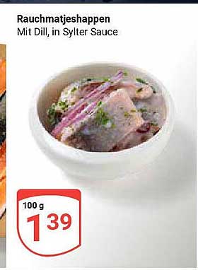 Rauchmatjeshappen mit Dill, in Sylter Sauce