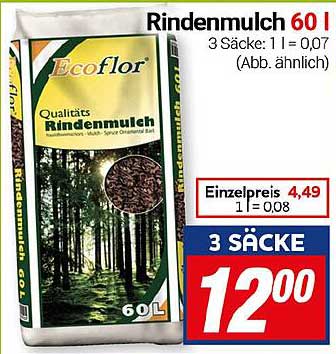 Rindenmulch 60 l - 3 Säcke für nur 12,00 €