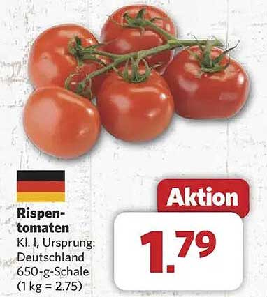 Rispen-Tomaten (Kl. I, Ursprung: Deutschland) 650-g-Schale
