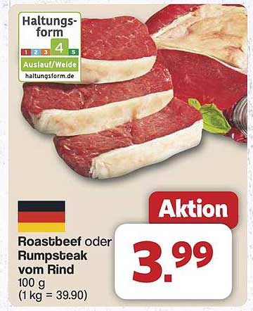 Roastbeef oder Rumpsteak vom Rind