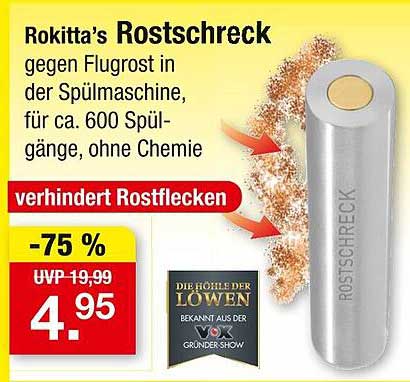 Rokitta's Rostschreck - Der Schutz gegen Flugrost in der Spülmaschine