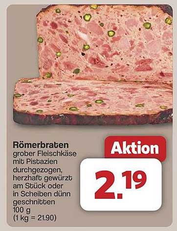 Römerbraten - Großer Fleischkäse mit Pistazien