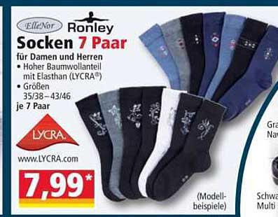 Ronley Socken 7 Paar für Damen und Herren