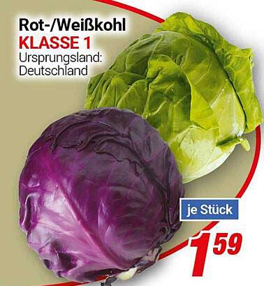 Rot-/Weißkohl Klasse 1 aus Deutschland