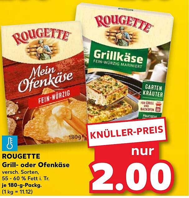 ROUGETTE Grill- oder Ofenkäse, verschiedene Sorten