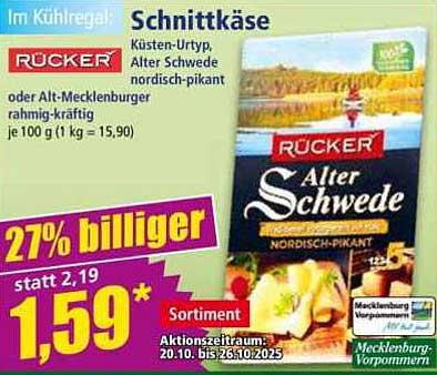 Rücker Schnittkäse - Alter Schwede nordisch-pikant