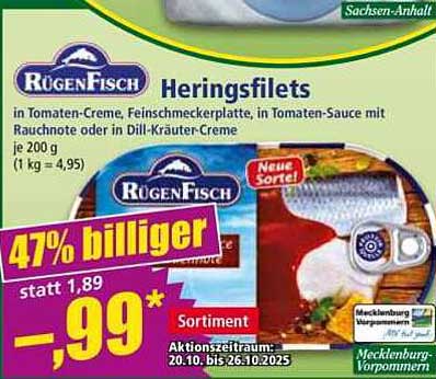 RügenFisch Heringsfilets in Tomaten-Creme