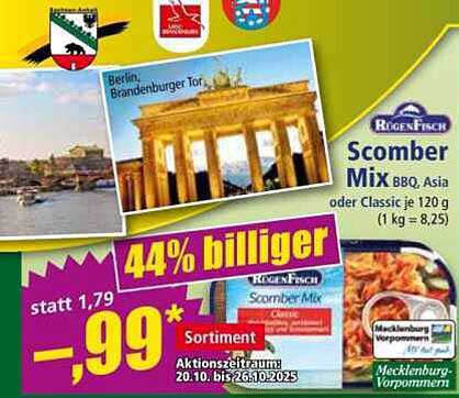 RügenFisch Scomber Mix BBQ, Asia oder Classic 120 g