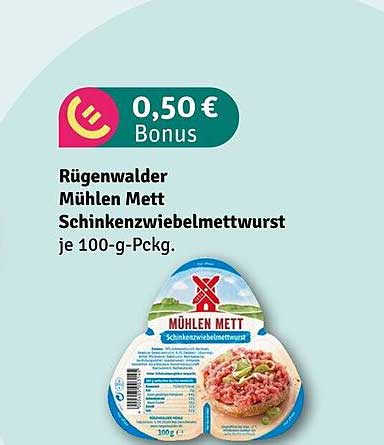 Rügenwalder Mühlen Mett Schinken-Zwiebelmett-Wurst je 100-g-Pckg.
