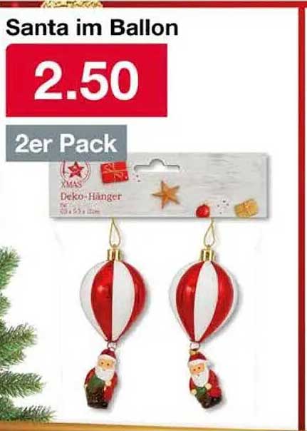 Santa im Ballon 2er Pack