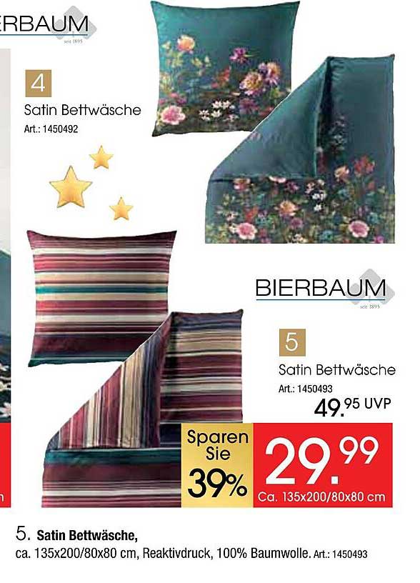 Satin Bettwäsche von Bierbaum - 39% günstiger
