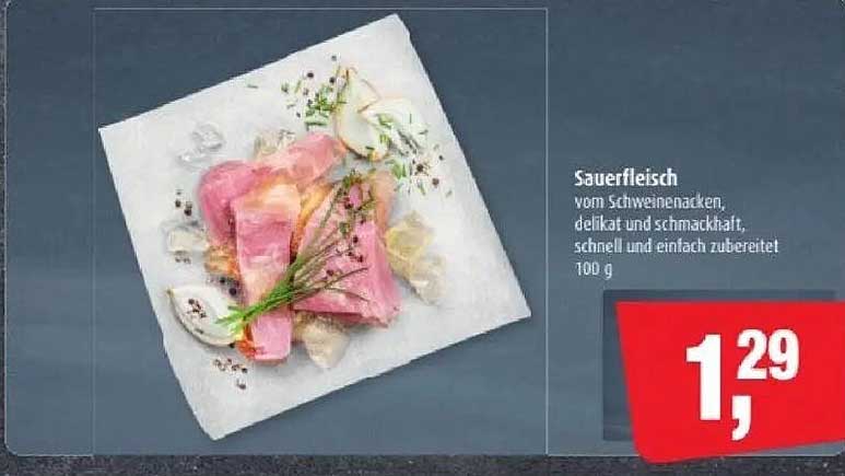 Sauerfleisch vom Schweinenacken 100 g