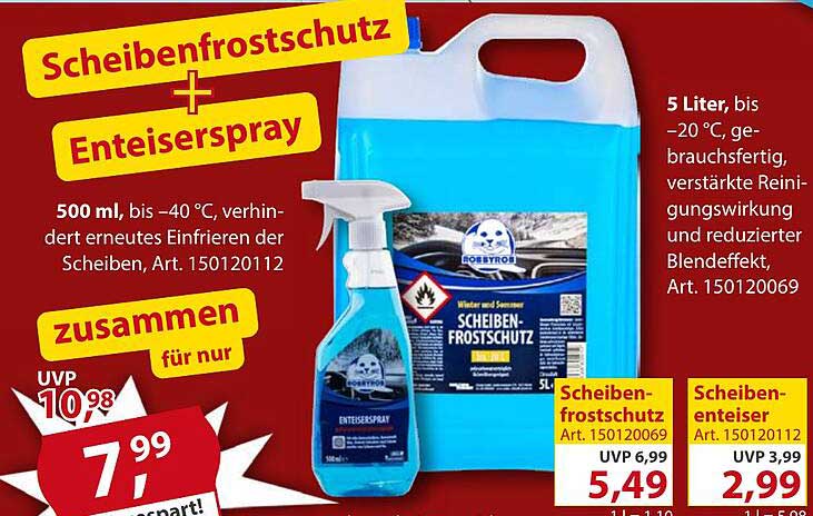 Scheibenfrostschutz + Enteiserspray