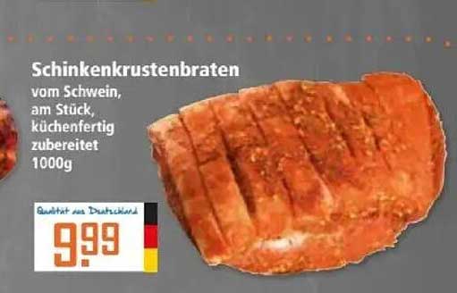 Schinkenkrustenbraten vom Schwein, am Stück, küchenfertig zubereitet 1000g