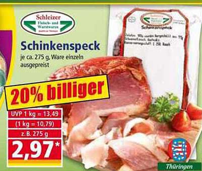 Schinkenspeck 275 g - 20% günstiger!