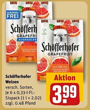 Schöfferhofer Weizen - verschieden Sorten, 6 x 0,33 l (Sixpack)