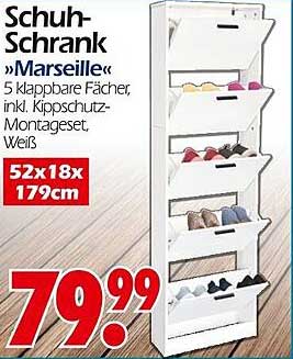 Schuh-Schrank »Marseille« mit 5 klappbaren Fächern