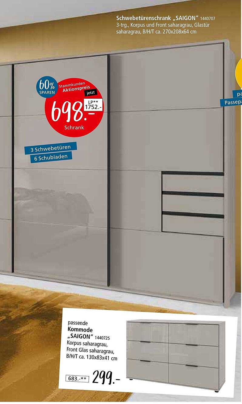 Schwebetüren-Schrank "SAIGON"