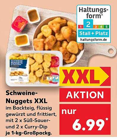 Schweine-Nuggets XXL im Backteig mit Dips