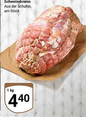 Schweinebraten aus der Schulter, am Stück