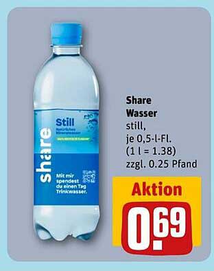 Share Wasser still 0,5 l für nur 0,69 €