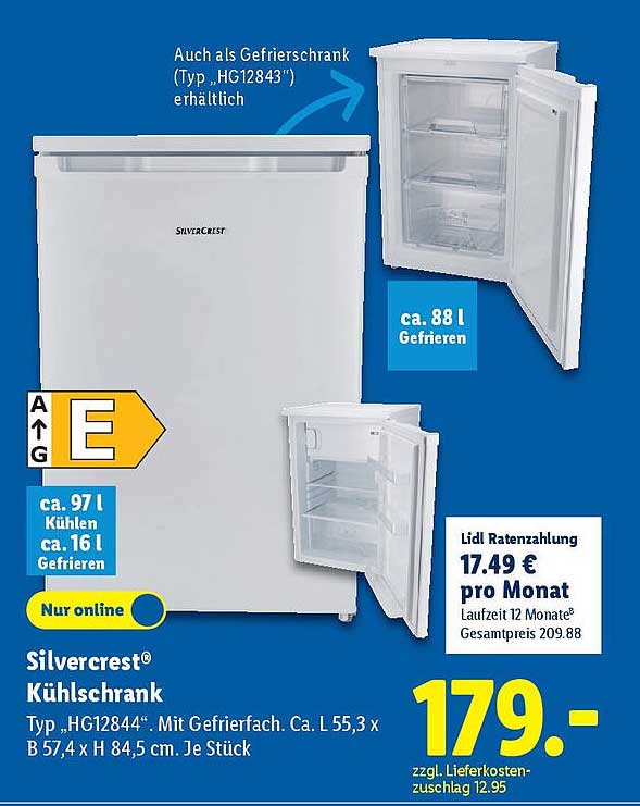 Silvercrest® Kühlschrank Typ HG12844 – Der vielseitige Begleiter für Ihre Küche
