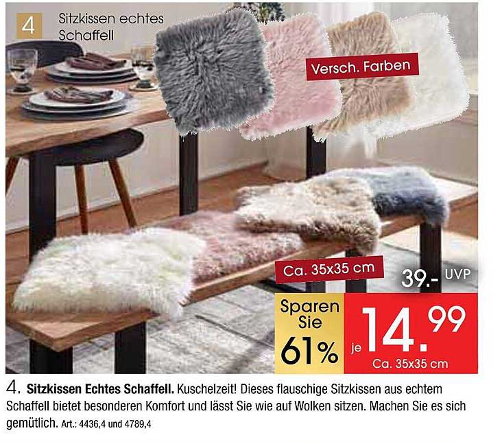 Sitzkissen echtes Schaffell