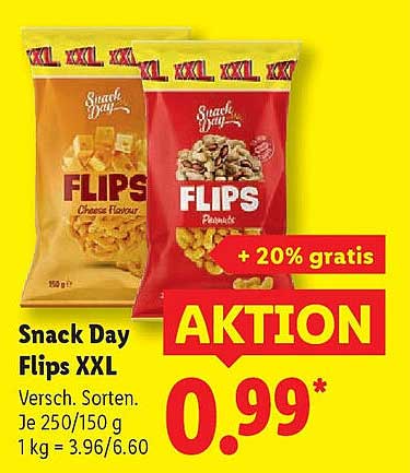 Snack Day Flips XXL - Aktion bei Lidl