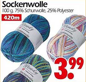 Sockengarn Wendy - 100 g, 75% Schurwolle, 25% Polyester