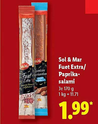 Sol & Mar Fuet Extra/Paprikasalami 170 g