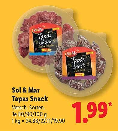Sol & Mar Tapas Snack - Verschiedene Sorten