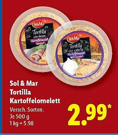 Sol & Mar Tortilla Kartoffeleomelett 500 g