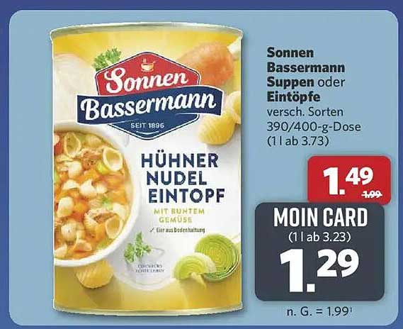 Sonnen Bassermann Hühner Nudel Eintopf 400g