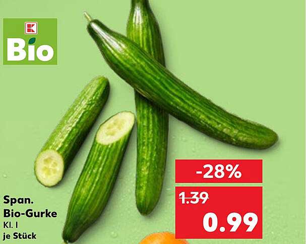 Span. Bio-Gurke Kl. I je Stück