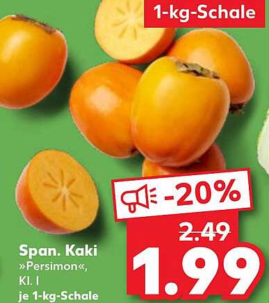 Span. Kaki »Persimon«, Kl. I je 1-kg-Schale
