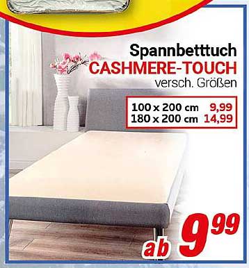 Spannbettuch CASHMERE-TOUCH in verschiedenen Größen